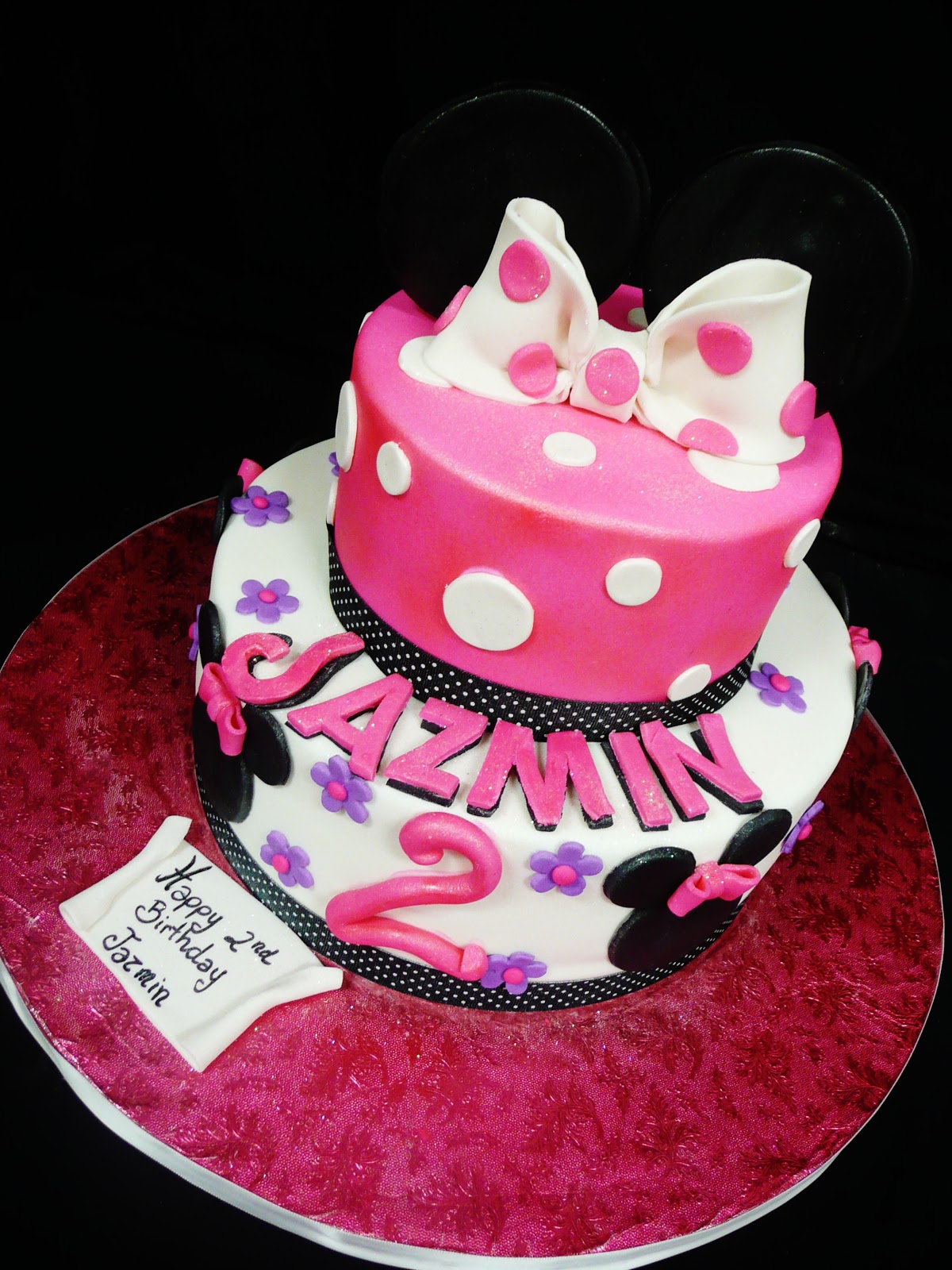 Minnie Mouse Themed Birthday Cake