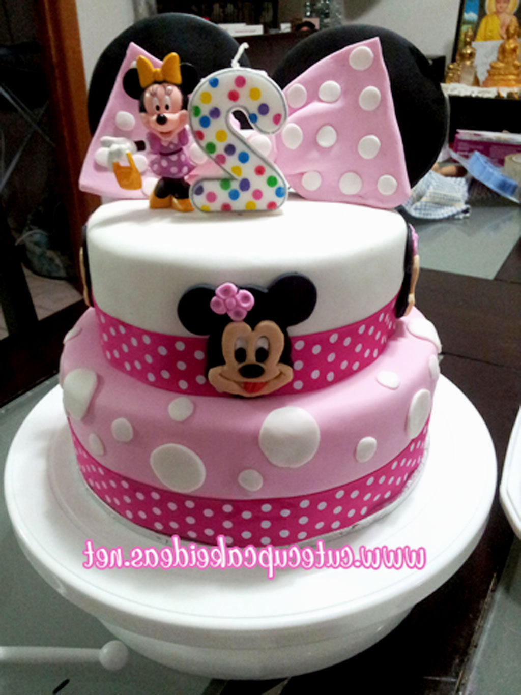 Minnie Mouse Themed Birthday Cake