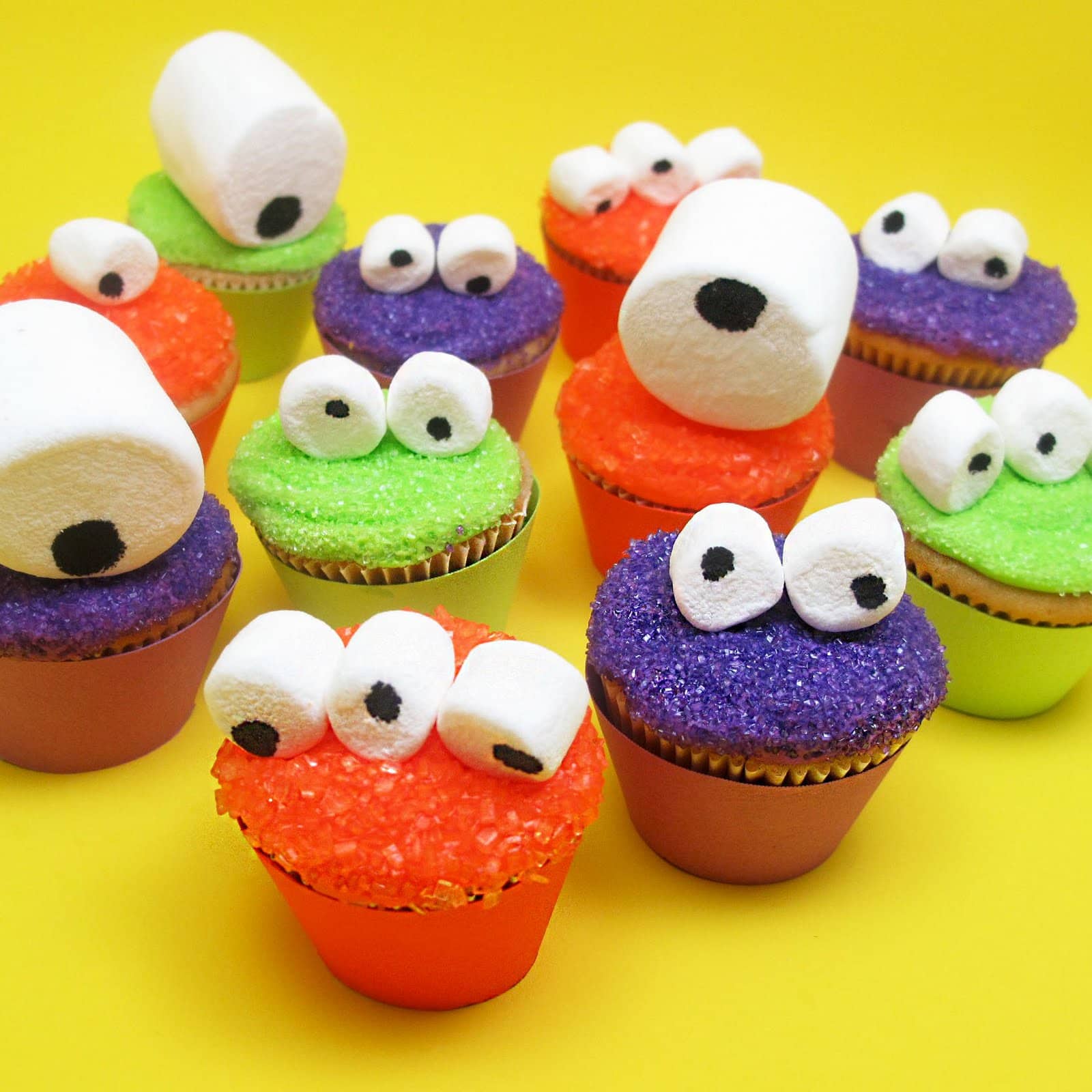 11 Photos of Halloween Monster Birthday Cupcakes