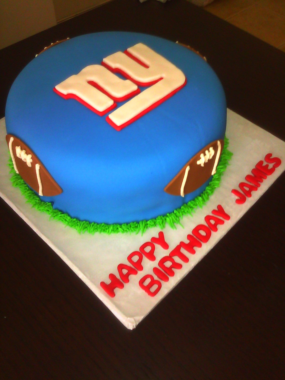 New York Giants Happy Birthday Cake