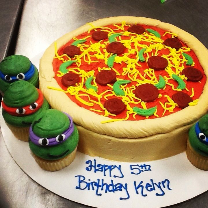 Ninja Turtles Pizza Cake