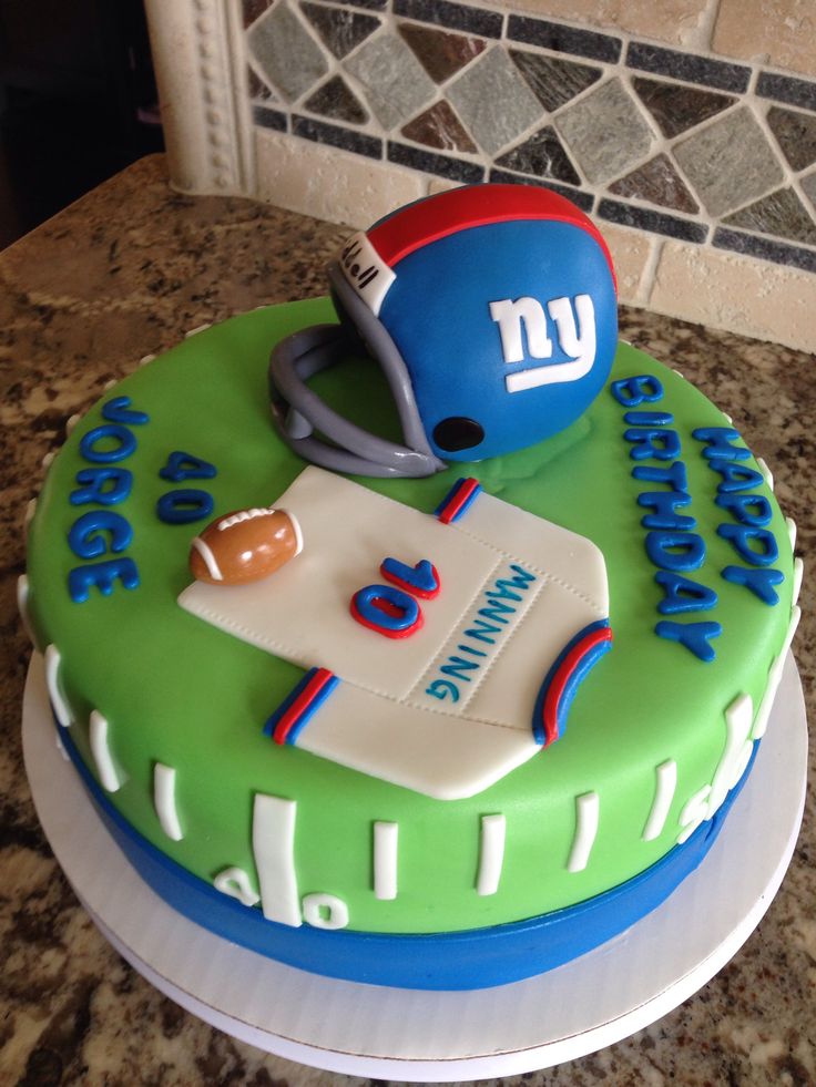 NY Giants Birthday Cake