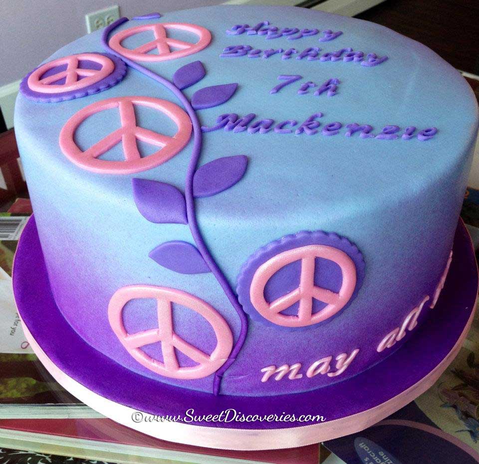 Peace Birthday Cake