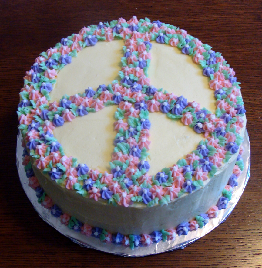 Peace Birthday Cake