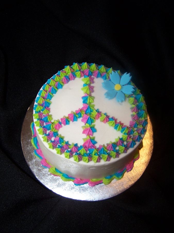 Peace Sign Cake