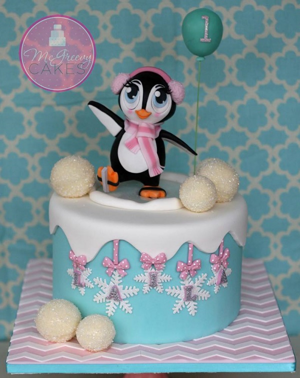 Penguin Birthday Cake