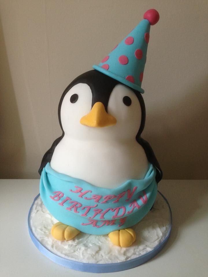 Penguin Birthday Cake