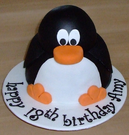 Penguin Birthday Cake