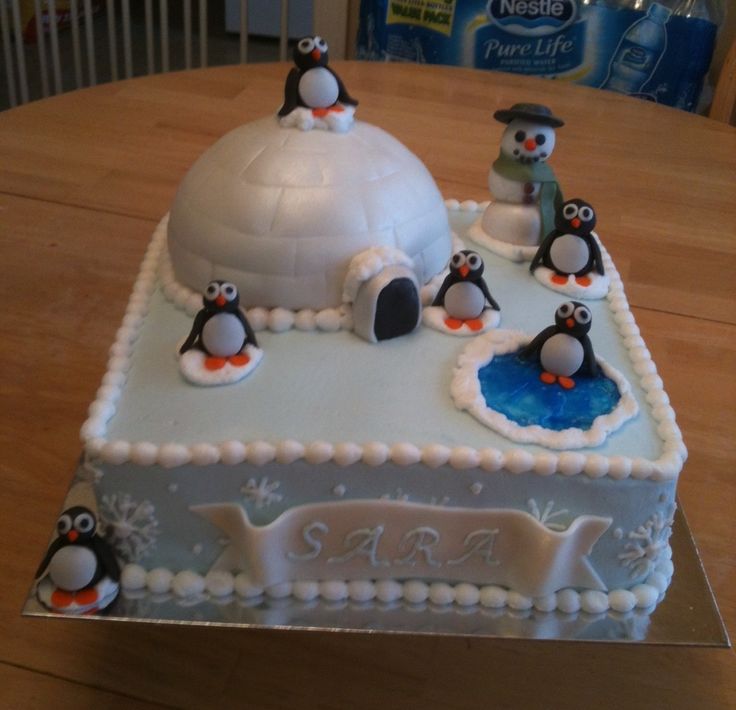 Penguin Birthday Cake