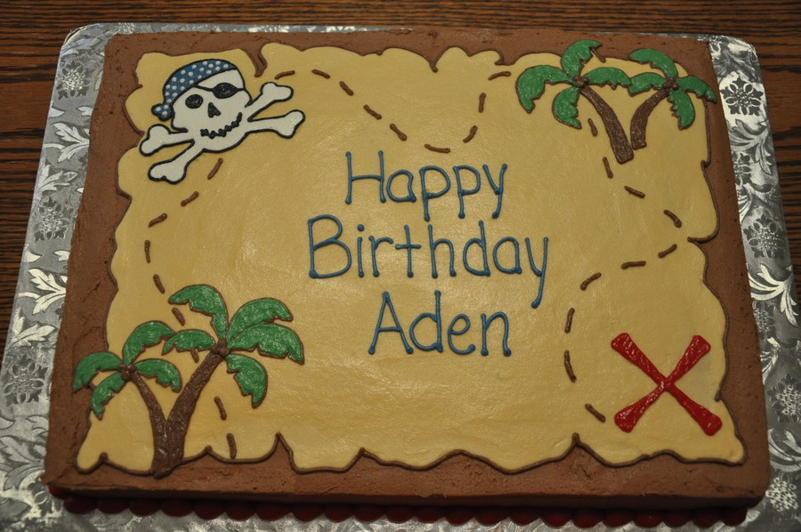 8 Photos of Treasure Map Birthday Cakes