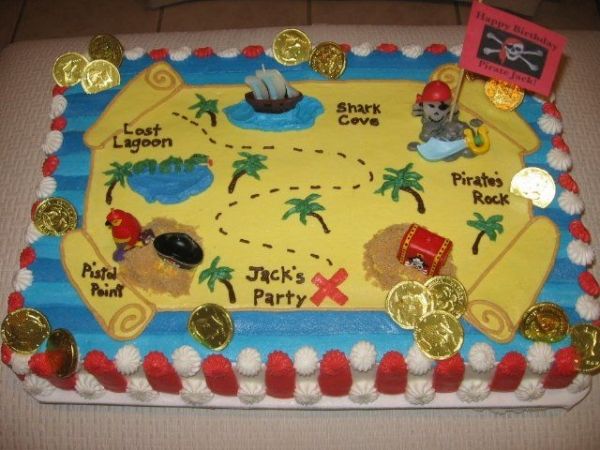 Pirate Treasure Map Cake