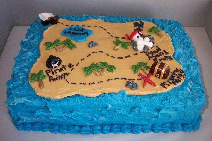 Pirate Treasure Map Cake