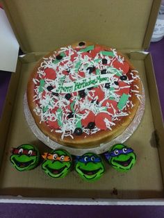 Pizza Ninja Turtle Birthday Cake