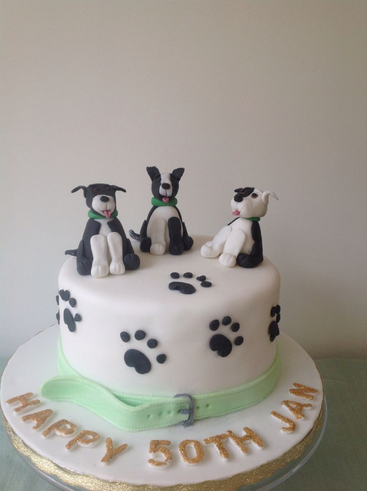 Puppy Paw Print Birthday Cake