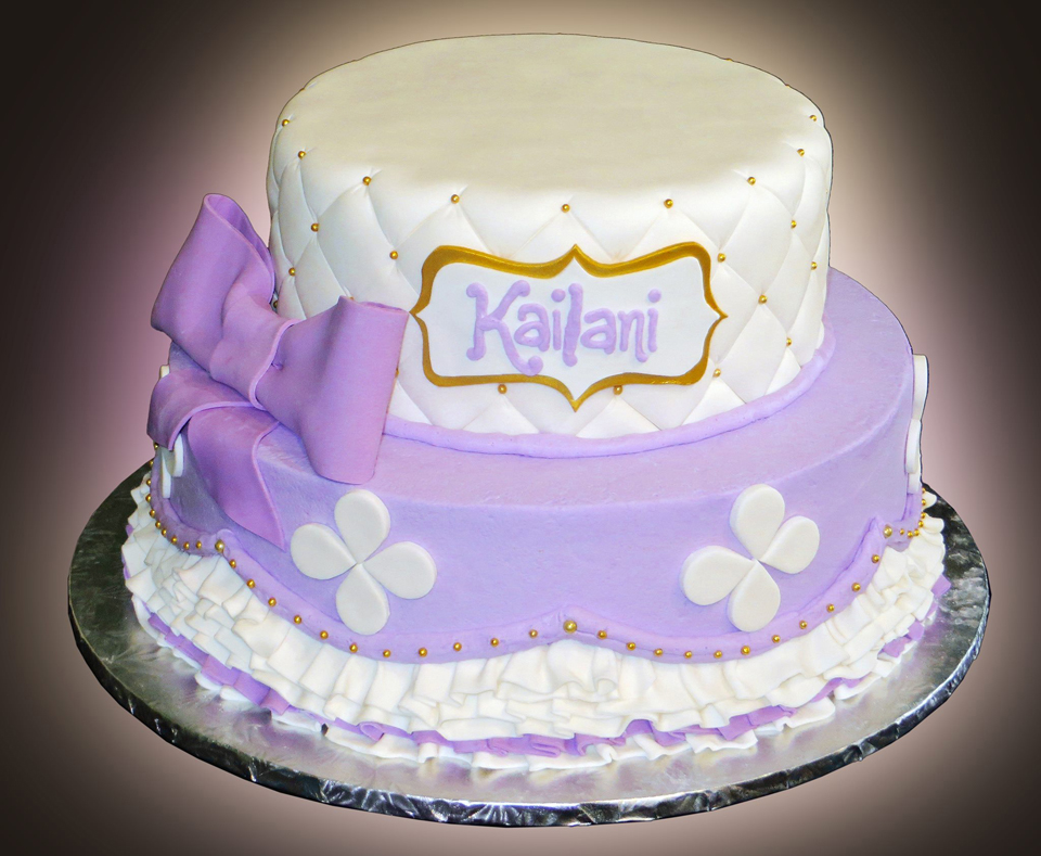 Purple Butterfly Birthday Cake