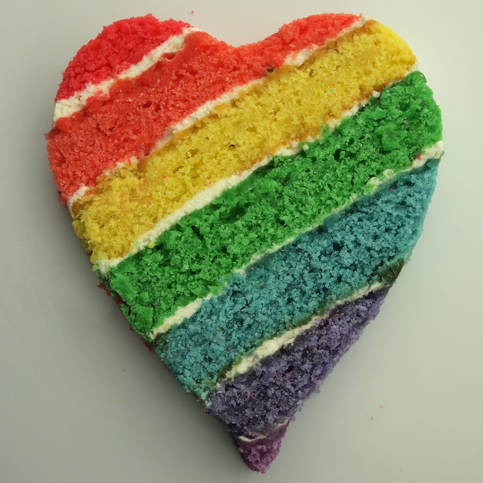 Rainbow Heart Cake