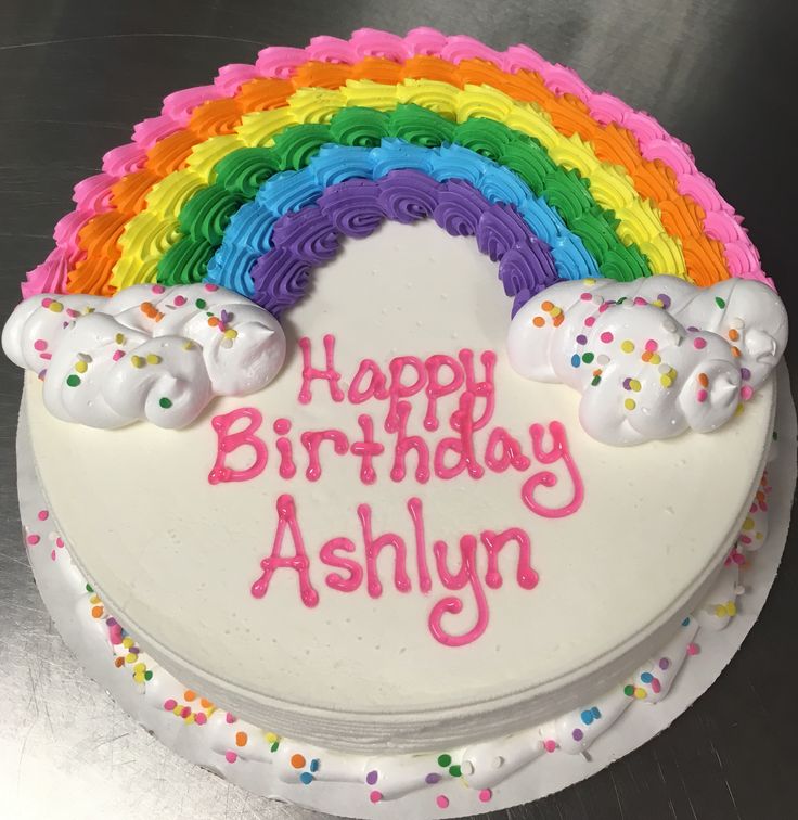 Rainbow Ice Cream Cake