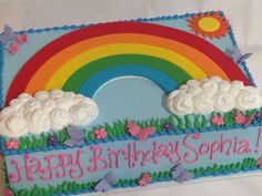 6 Photos of Sheet Cake With Rainbow Cakes