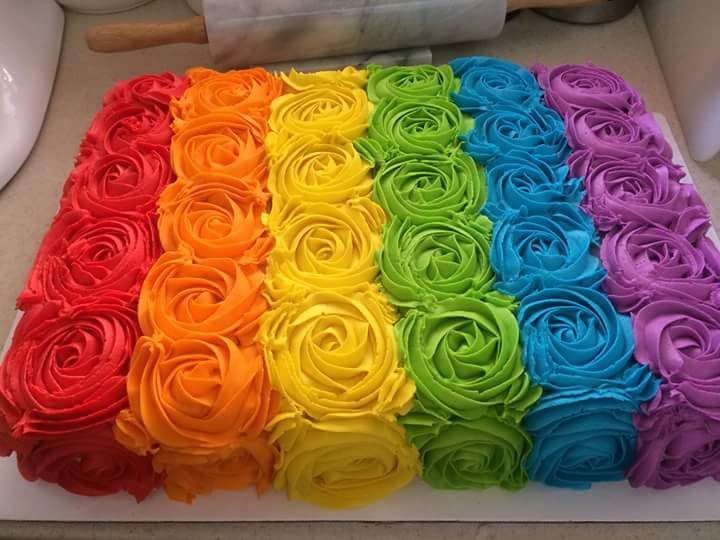 Rainbow Sheet Cake