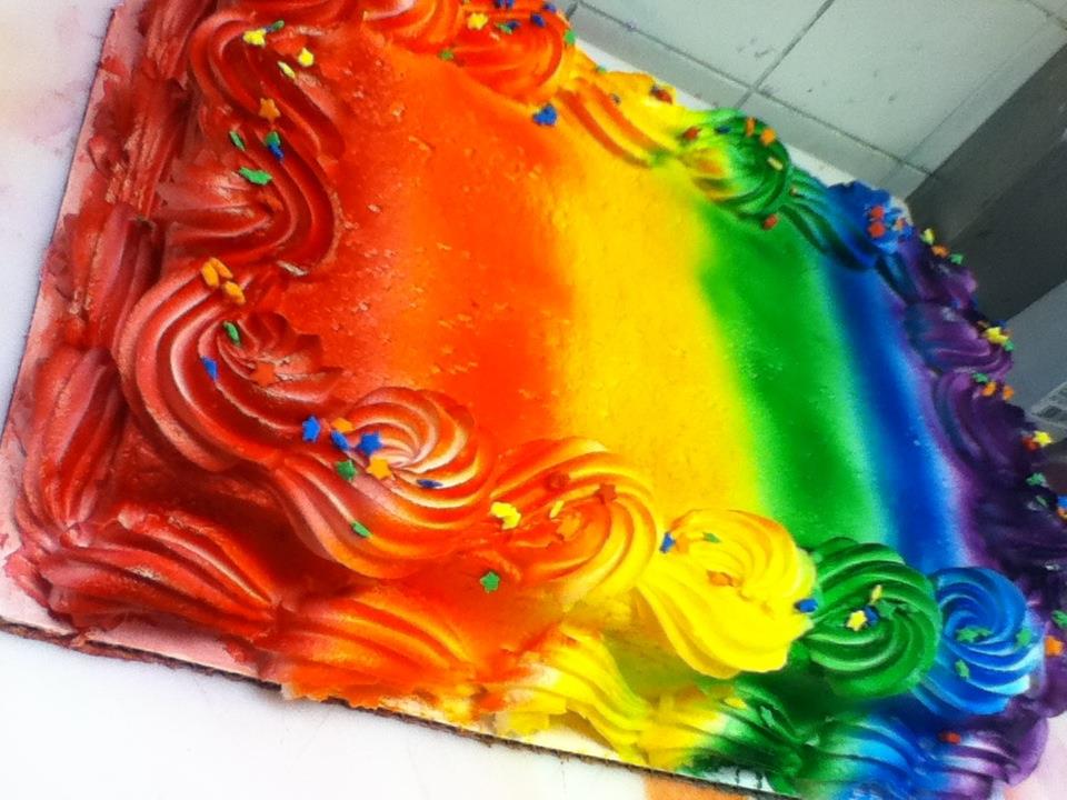 Rainbow Sheet Cake