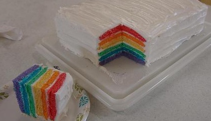 Rainbow Sheet Cake