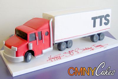 Semi Truck Birthday Cake