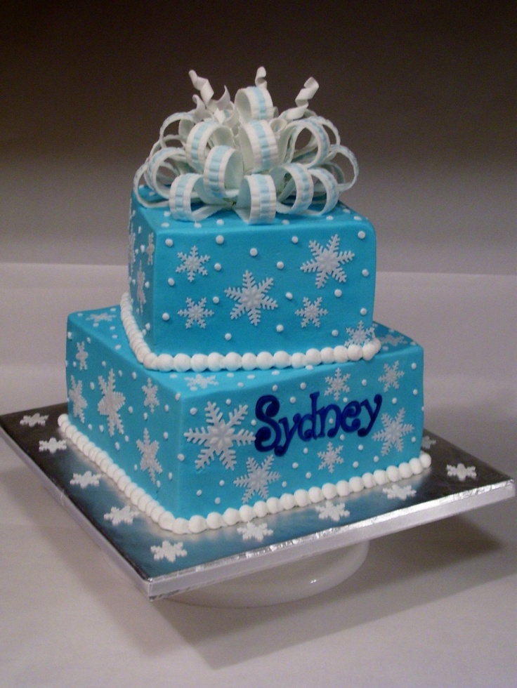 Snowflake Birthday Cake Ideas