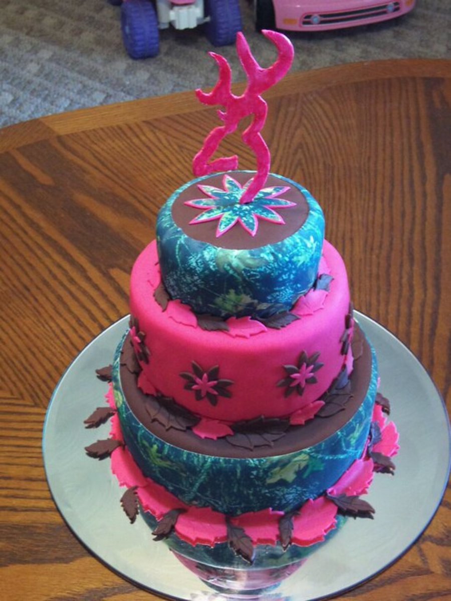 Sweet 16 Camo Birthday Cakes for Girls