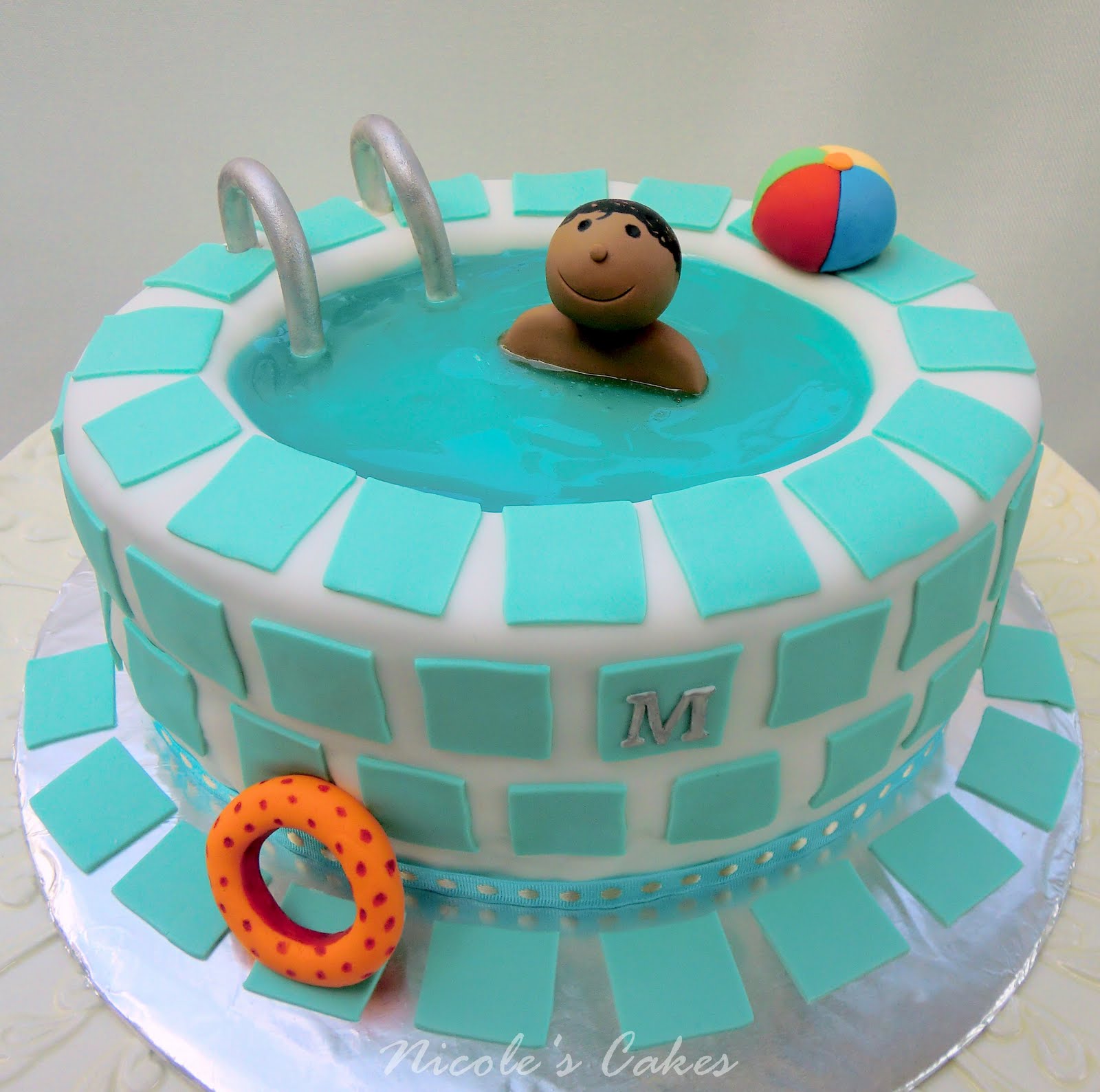 Swimming Pool Birthday Cake