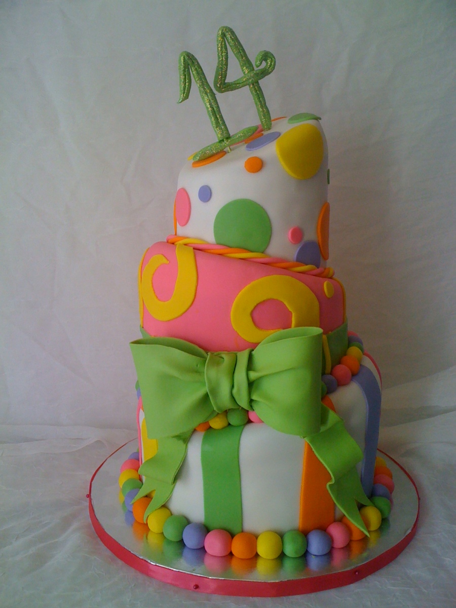 Teen Topsy Turvy Birthday Cake