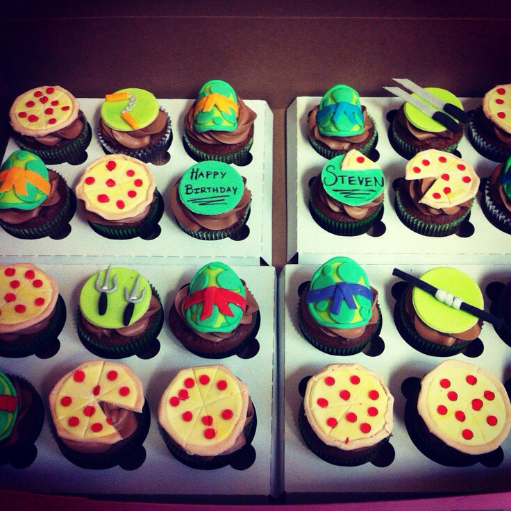 Teenage Mutant Ninja Turtle Cupcakes