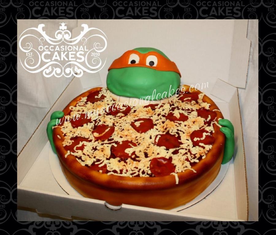 TMNT Pizza Birthday Cake