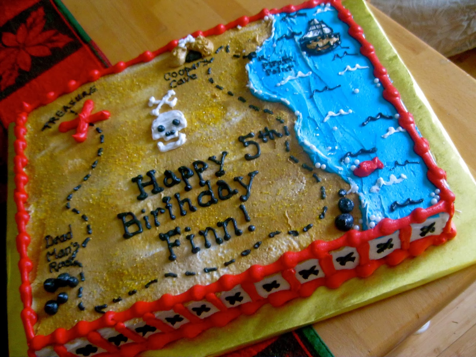 Treasure Map Cake