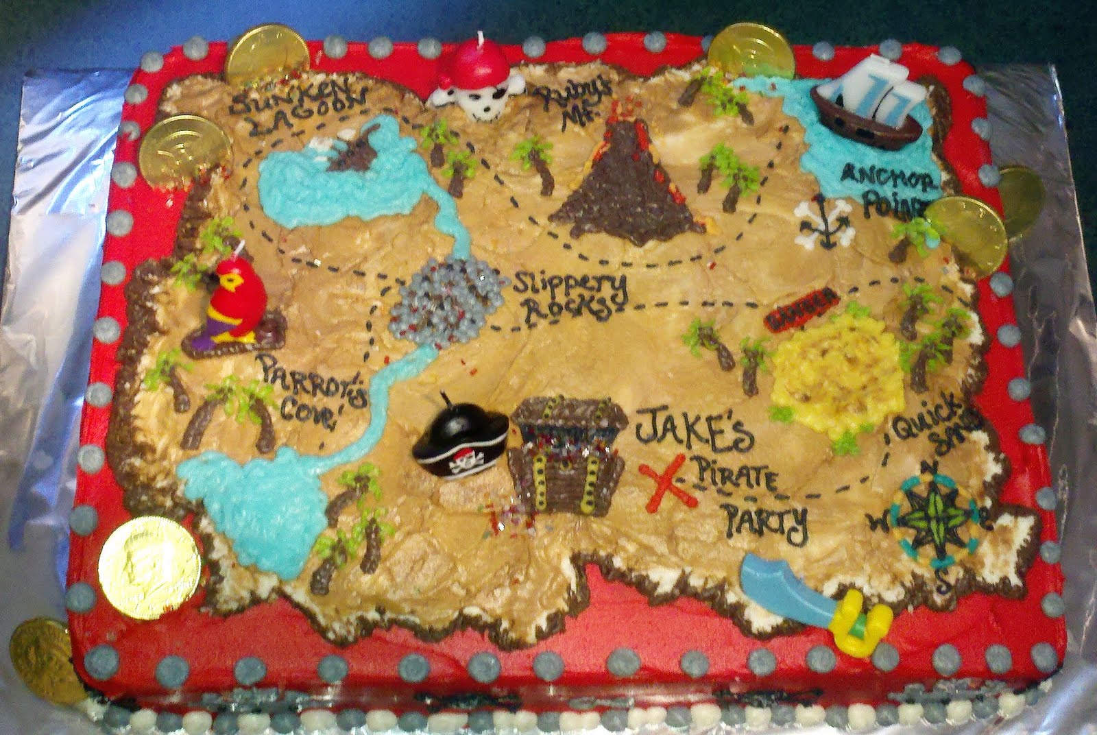 Treasure Map Cake