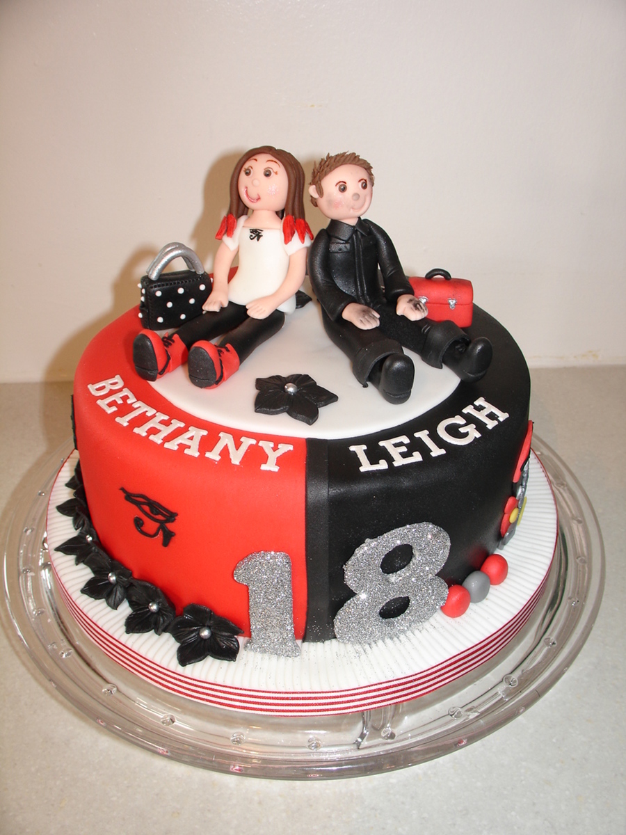 Twin 18th Birthday Cake