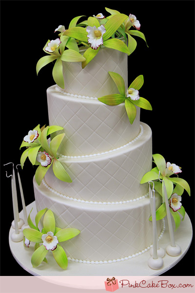 Wedding Cake with Orchids