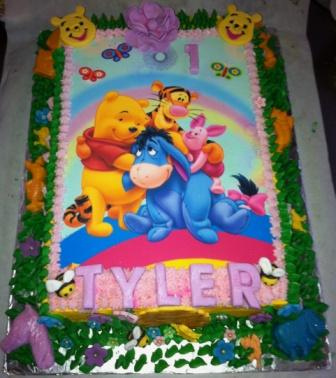 11 Photos of Pooh Bear Sheet Cakes