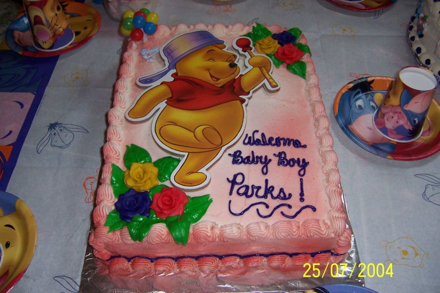 Winnie the Pooh Baby Shower Sheet Cakes