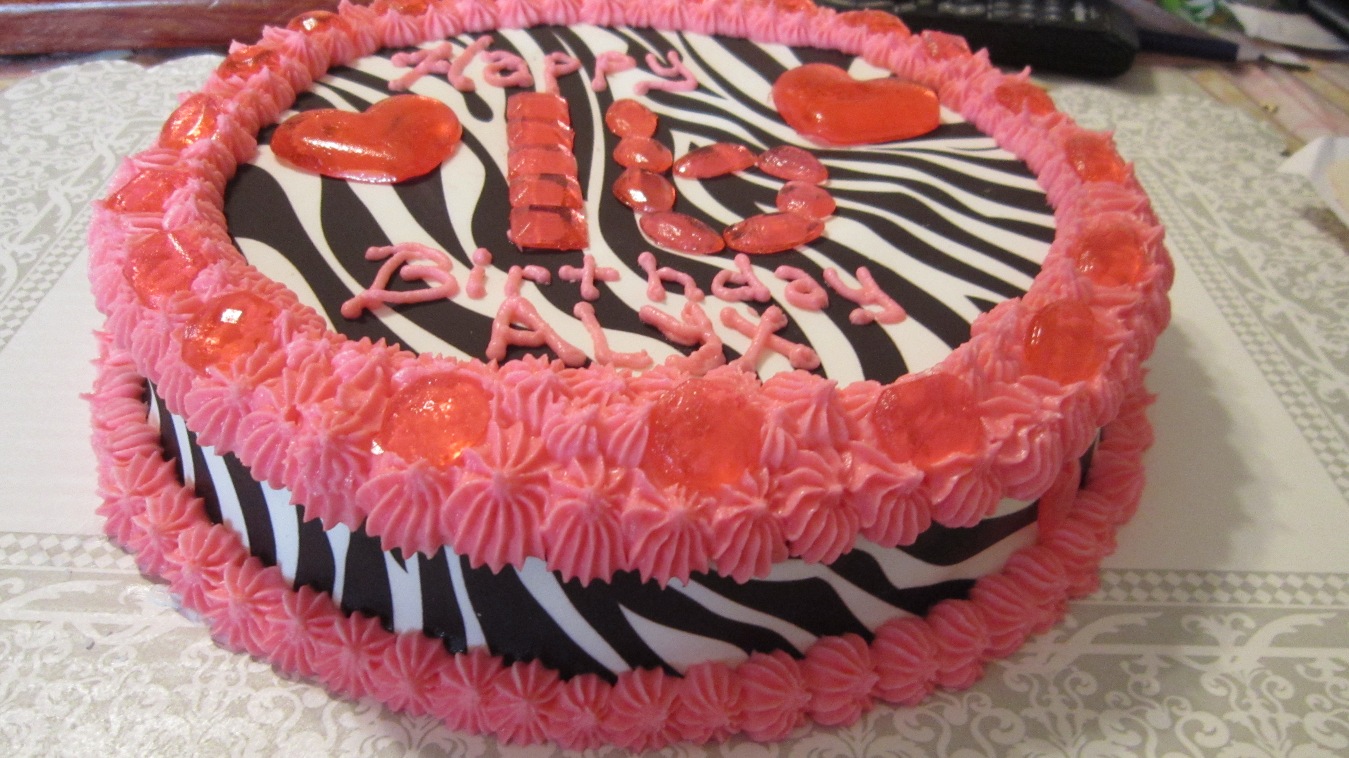 11 Photos of Zebra Sugar Sheet Cakes Sweet 16