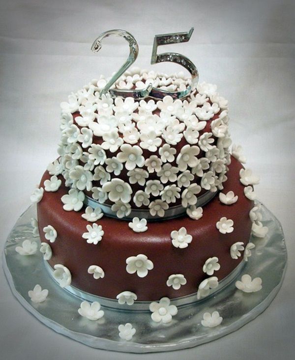 25th Wedding Anniversary Cake Idea