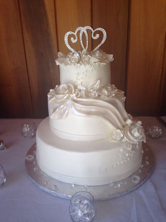 12 Photos of White 3 Tier Anniversary Cakes