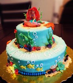 Ariel Little Mermaid Birthday Cake