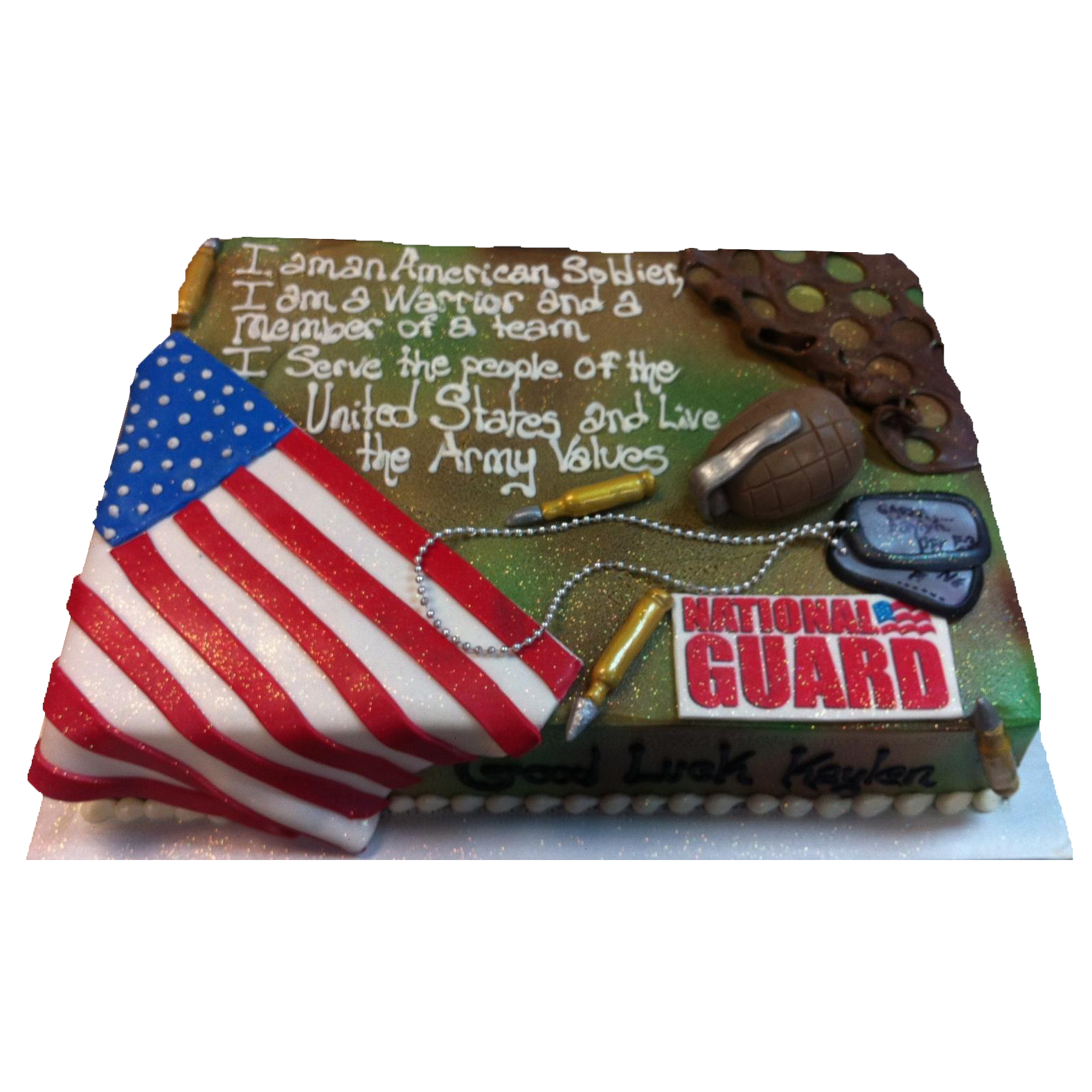 Army Retirement Cake Ideas