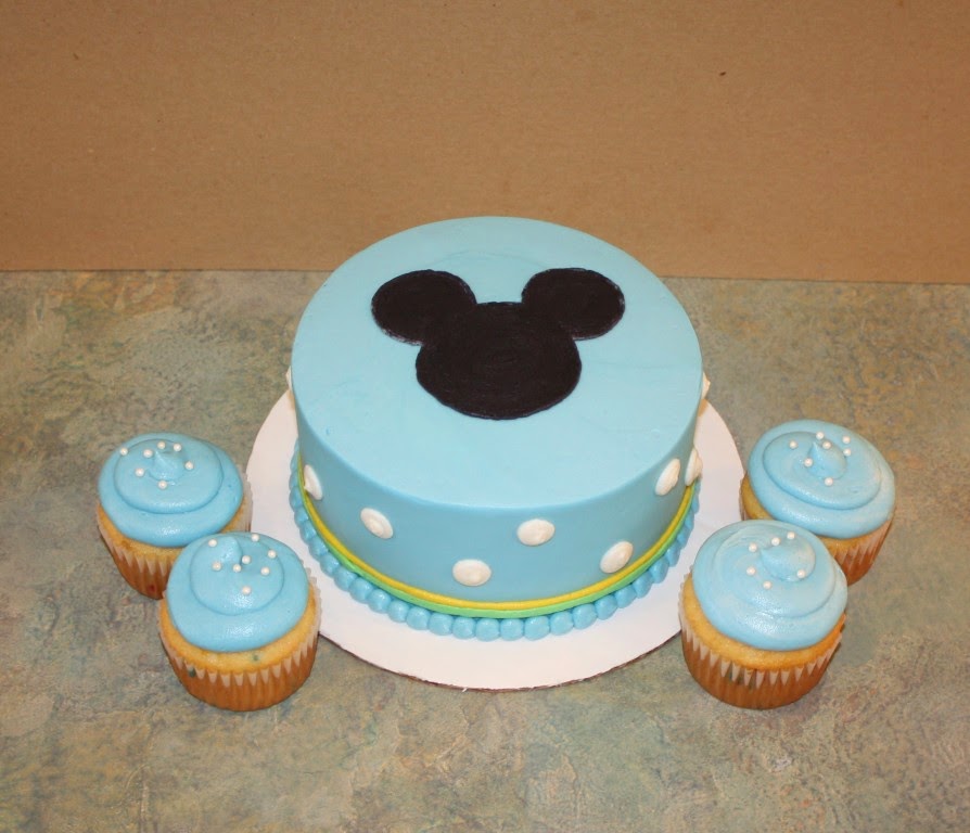 Baby Mickey Cupcake Cake