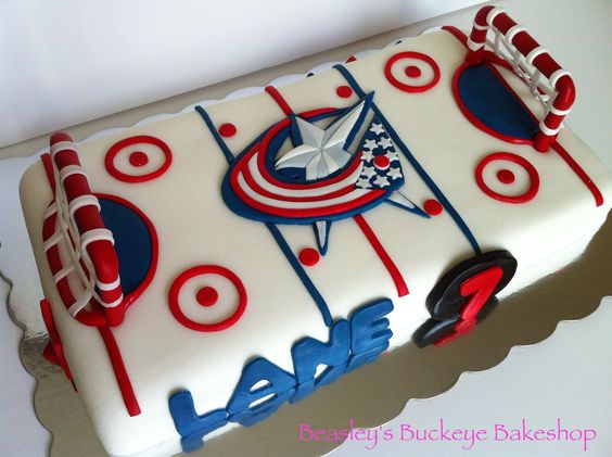 Columbus Blue Jackets Hockey Cake