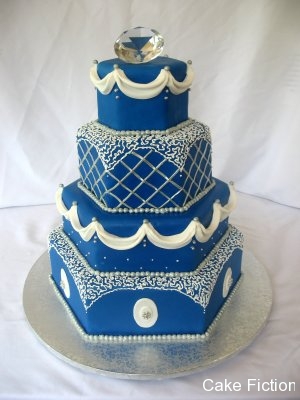 Denim and Diamonds Sweet 16 Cake