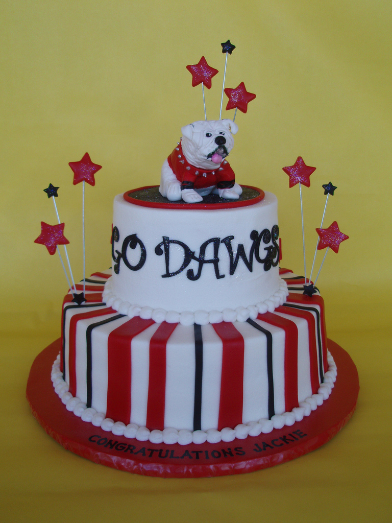 Georgia Bulldog Graduation Cake