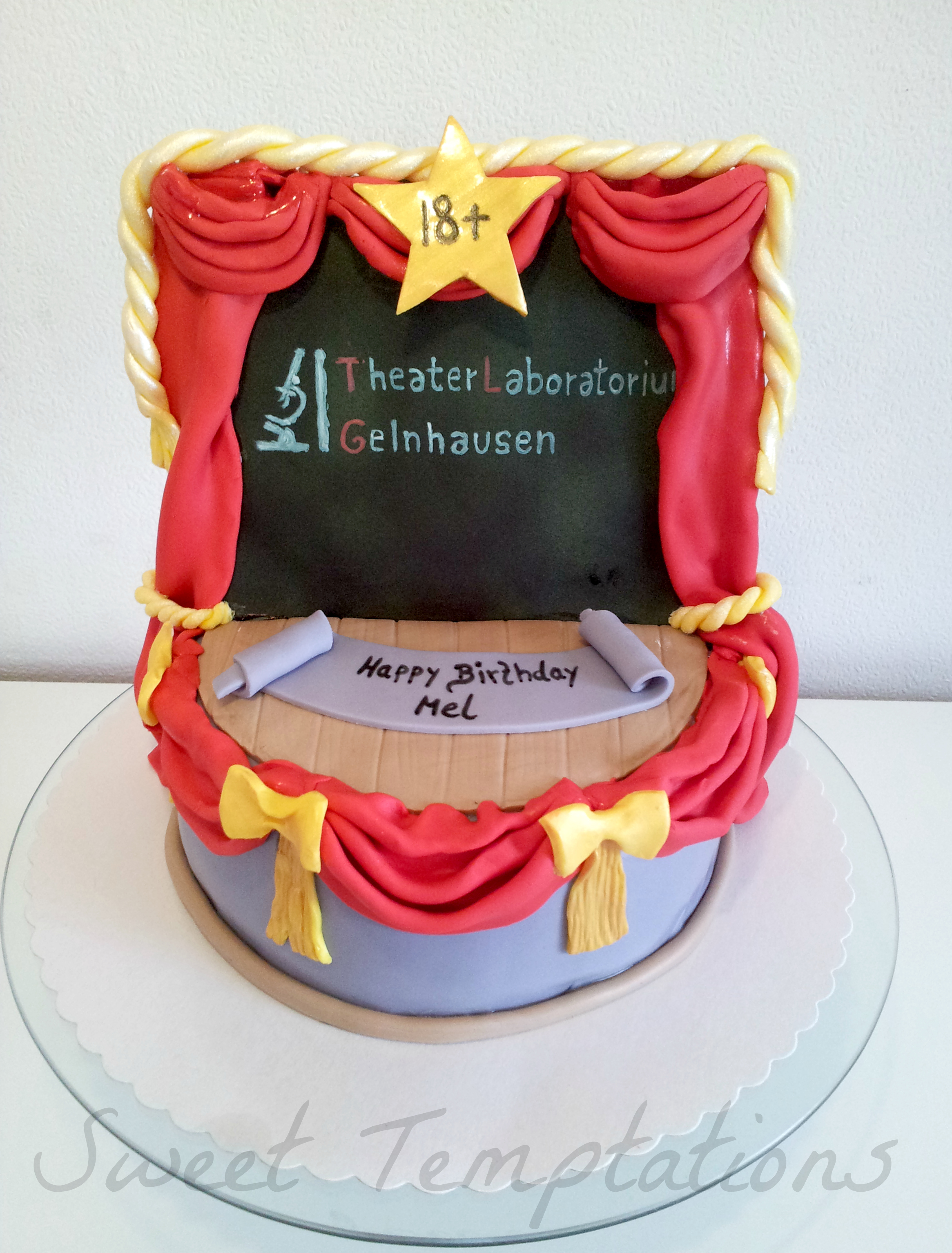 Happy Birthday Theater Cake