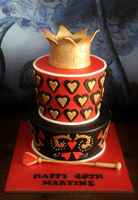 12 Photos of 40th Birthday Cakes Queen Of Hearts