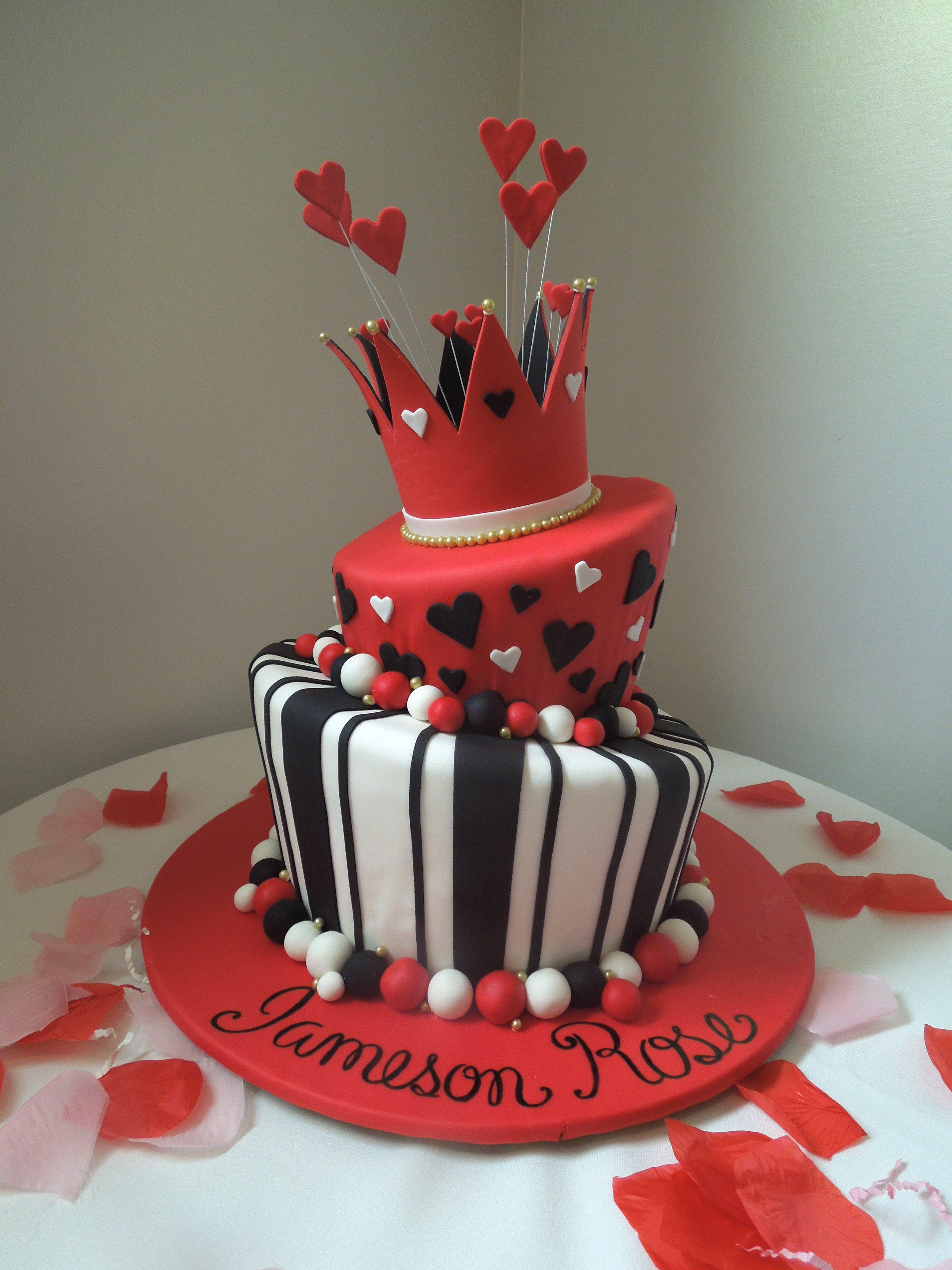 Heart Birthday Cake Queen